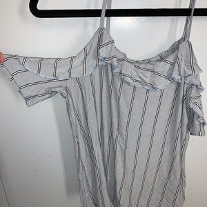 Off The Shoulder Light Blue Top!